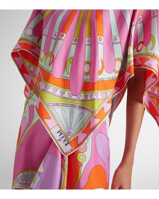 Emilio Pucci Pink Soleil Silk Twill Top