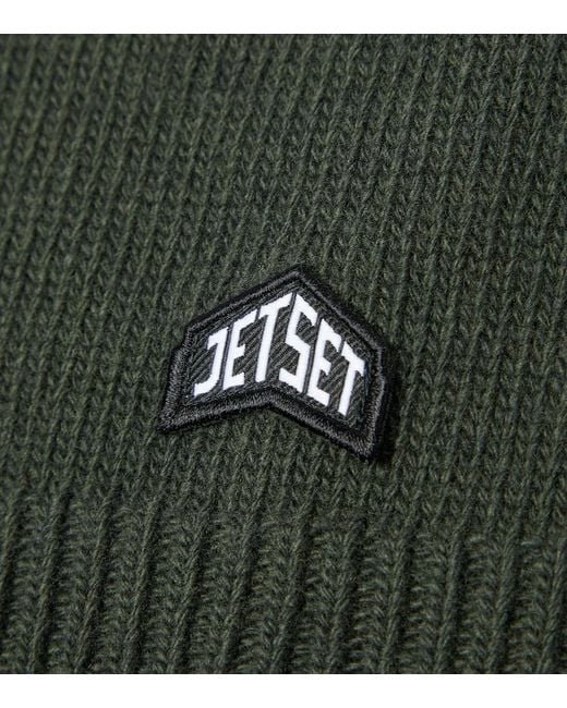 Jet Set Green Wool Ski Mask