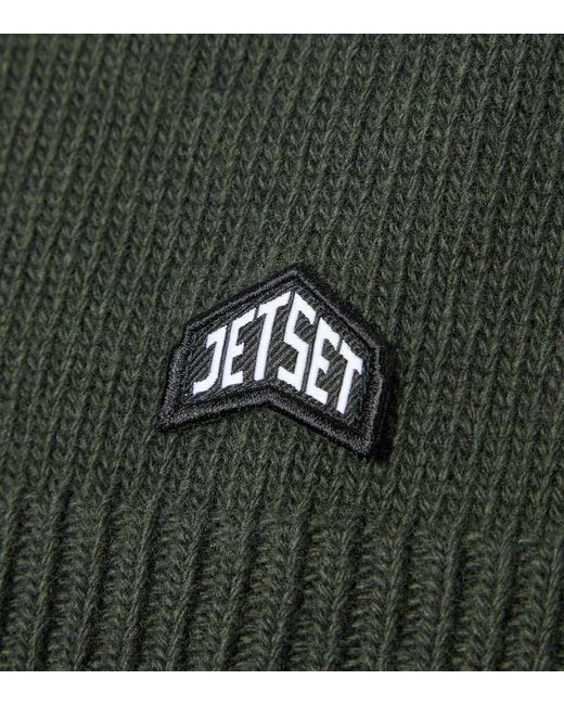 Jet Set Green Wool Ski Mask
