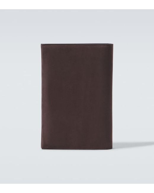 The Row Brown Leather Passport Holder for men
