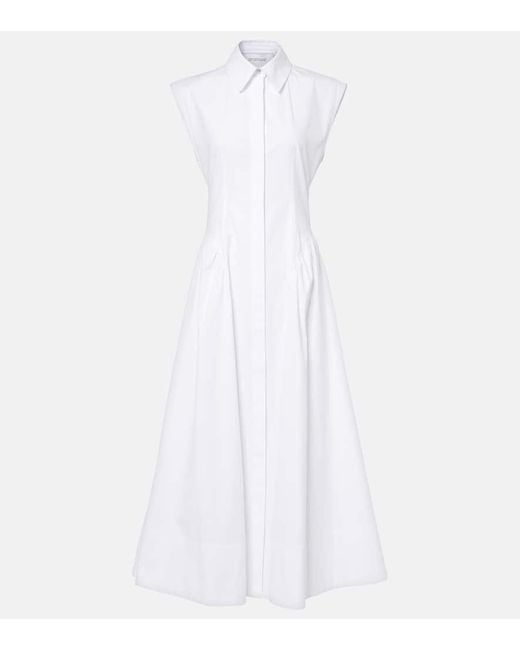 Sportmax White Hemdblusenkleid Fabiana Aus Baumwolle