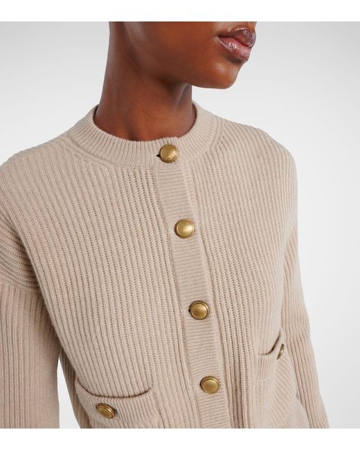 Cardigan De Lana, Cachemir Y Seda Brunello Cucinelli de color Natural