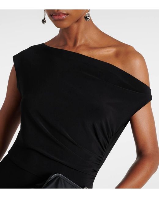 Robe Longue A Encolure Bardot Norma Kamali en coloris Black