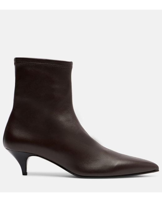 A.Emery Brown Ophelia Leather Ankle Boots
