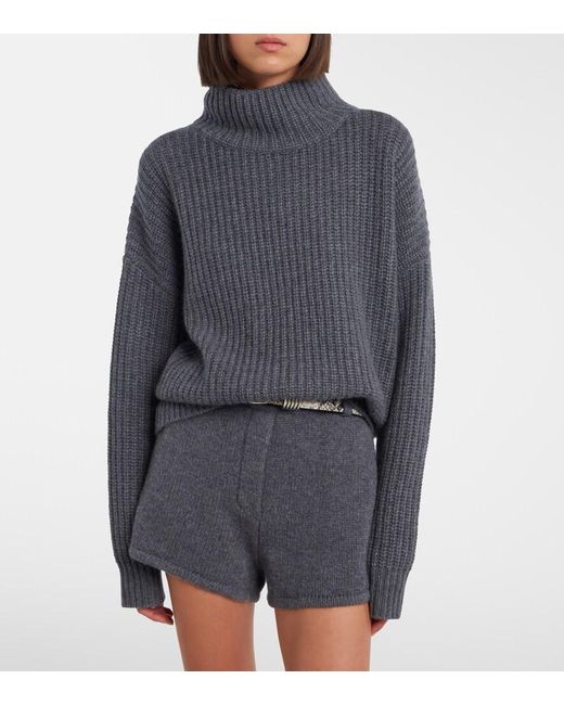 Lisa Yang Gray Julina Turtleneck Cashmere Sweater