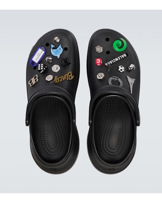 Balenciaga Black X Crocs Jibbitz Clogs for men