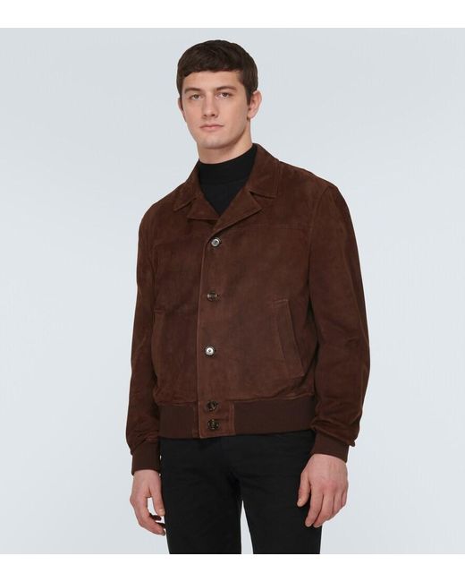 Dolce & Gabbana Brown Suede Jacket for men