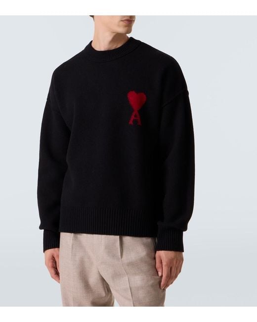 Pullover Ami De Cour di AMI in Black da Uomo
