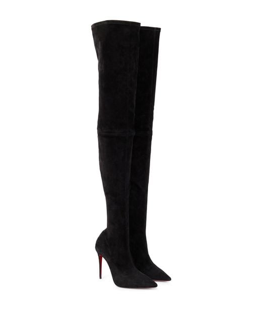 Christian Louboutin Kate Botta 100 Over-the-knee Boots in Black | Lyst