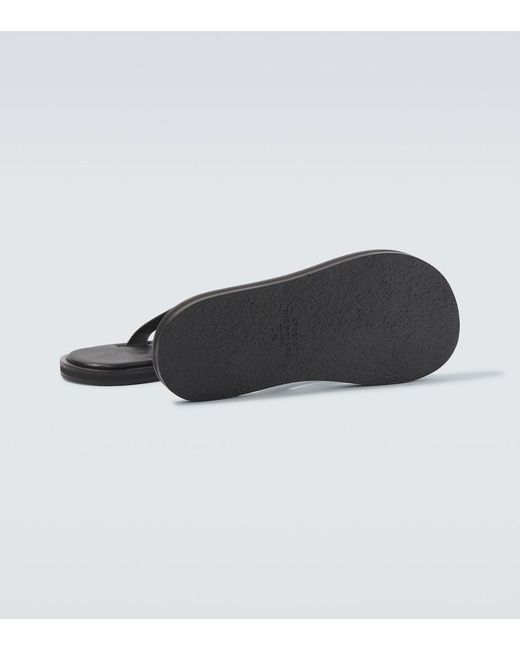 Studio Nicholson Black Curren Leather Thong Sandals for men