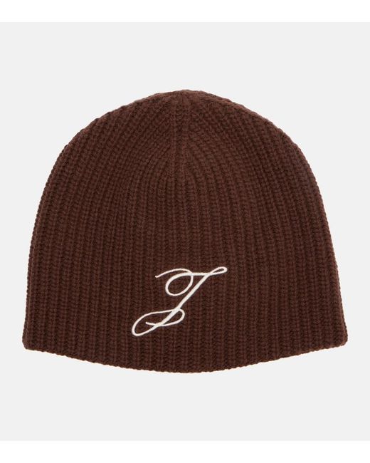 Jacquemus Brown Espiral Logo Wool Beanie