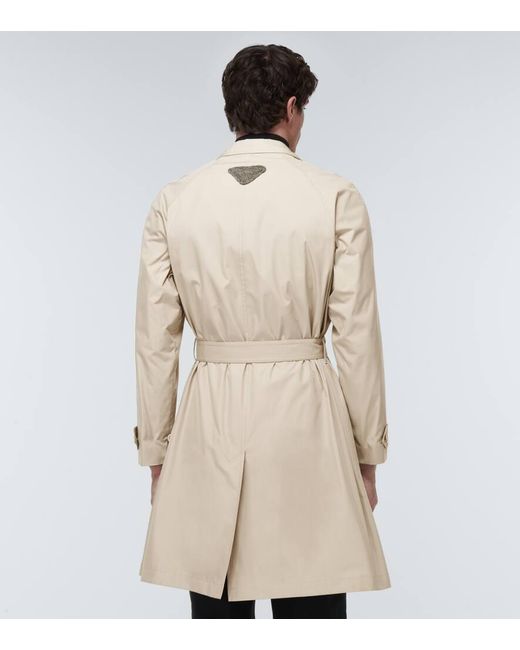 Prada Natural Cotton-Blend Overcoat for men