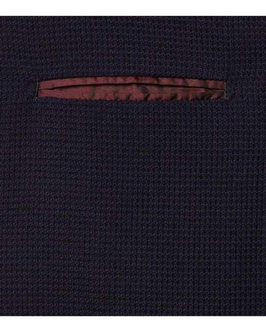 Rubinacci Blue Wool Blazer for men