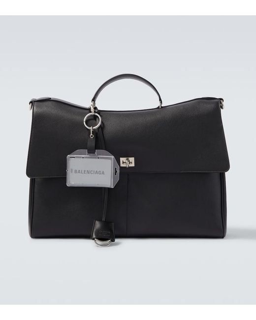 Balenciaga Aktentasche Rodeo Aus Leder in Black für Herren