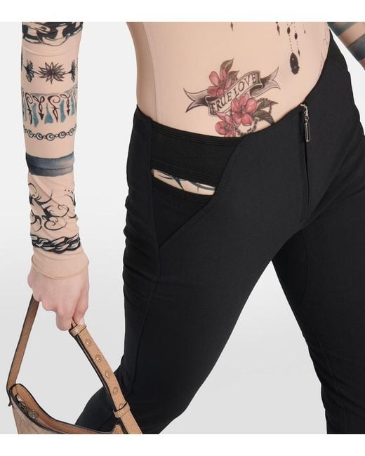 Jean Paul Gaultier Black X Knwls Cutout Flared Pants