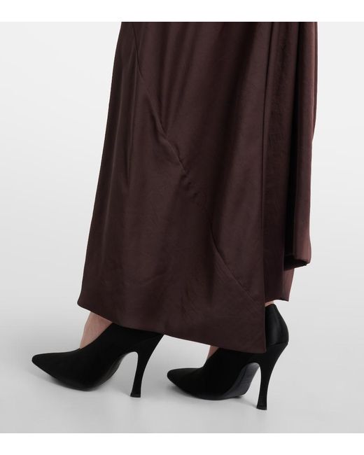 Vivienne Westwood Purple Long Fond Draped Satin Gown