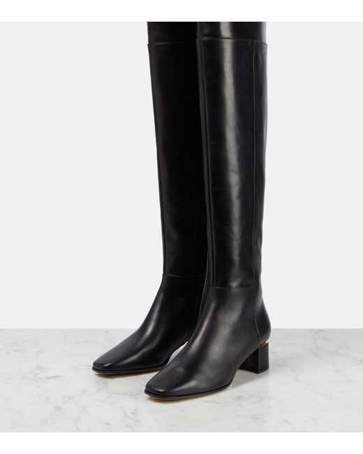 Jimmy Choo Loren 45 Leather Over-the-knee Boots in Black | Lyst