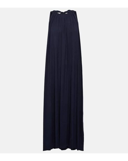 Velvet Blue Maxikleid Reeba