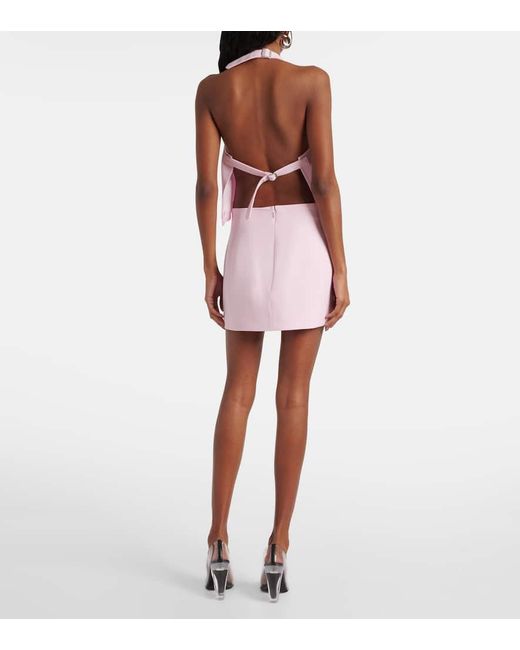 Wardrobe NYC Pink Virgin Wool Miniskirt