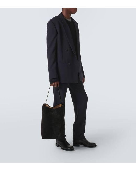 The Row Tote Bag N/S Parke Large Aus Veloursleder in Black für Herren