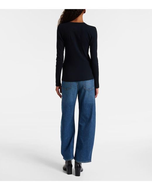 Camiseta Con Botones Jordan De Algodon Nili Lotan de color Blue