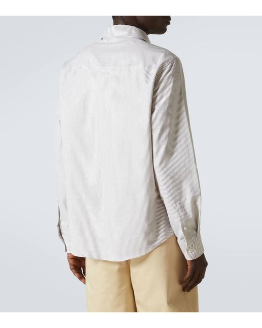 Camisa Oxford Ami De Cour De Algodon AMI de hombre de color Gray