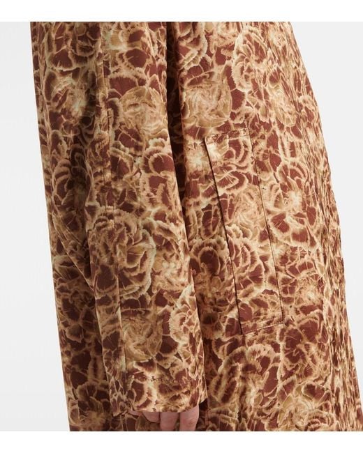 Dries Van Noten Natural Leopard-Print Coat