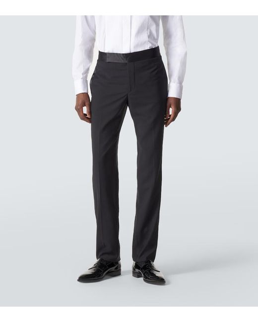 Giorgio Armani Black Single-Breasted Virgin Wool Tuxedo for men