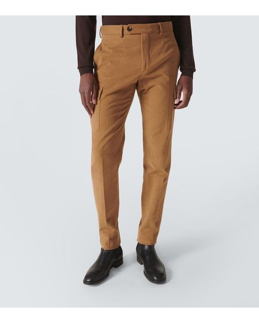 Slowear Natural Cotton Cargo Pants for men