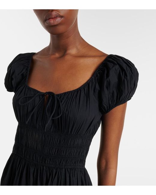 Doen Black Midikleid Quinn Aus Baumwolle