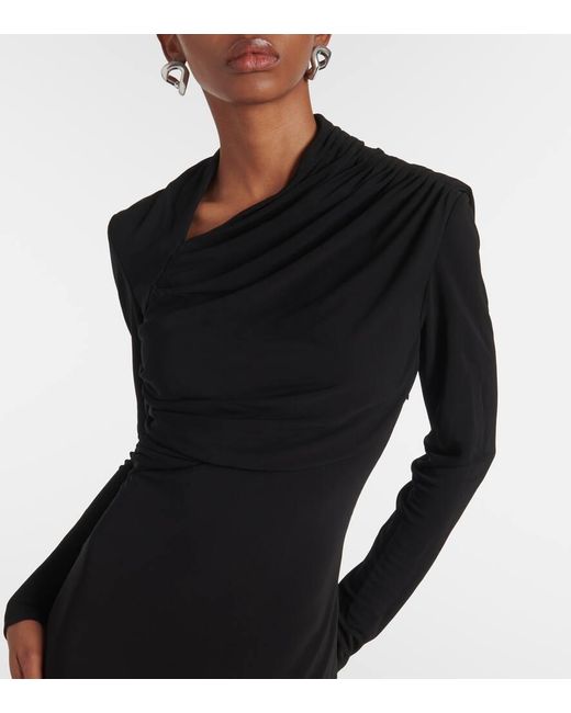 FFORME Black Joy Pleated Jersey Maxi Dress