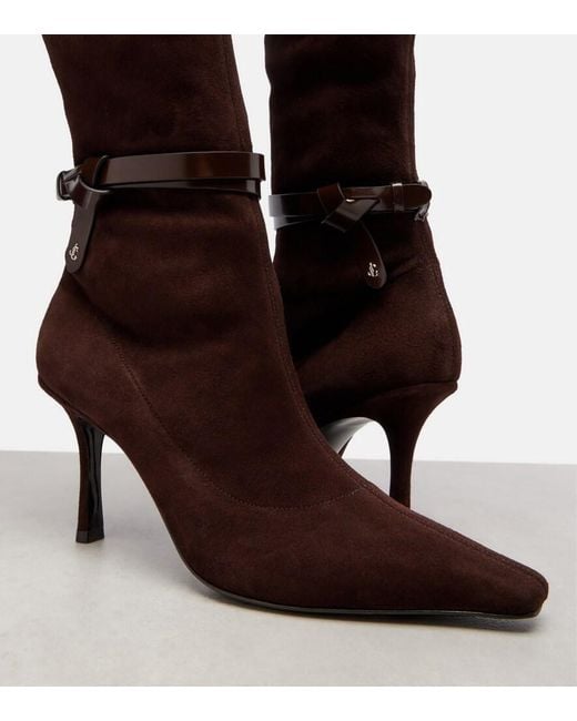 Jimmy Choo Brown Camie 85 Suede Over-The-Knee Boots