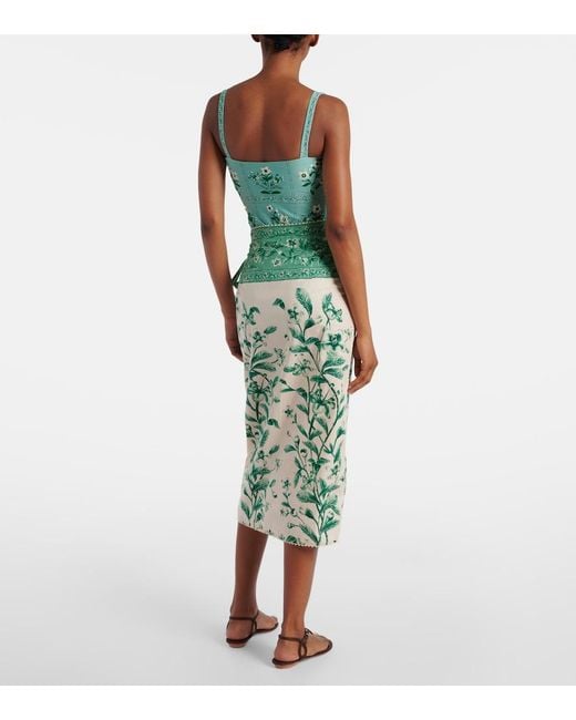 Agua Bendita Green Luna Ceiba Cotton Beach Cover-Up