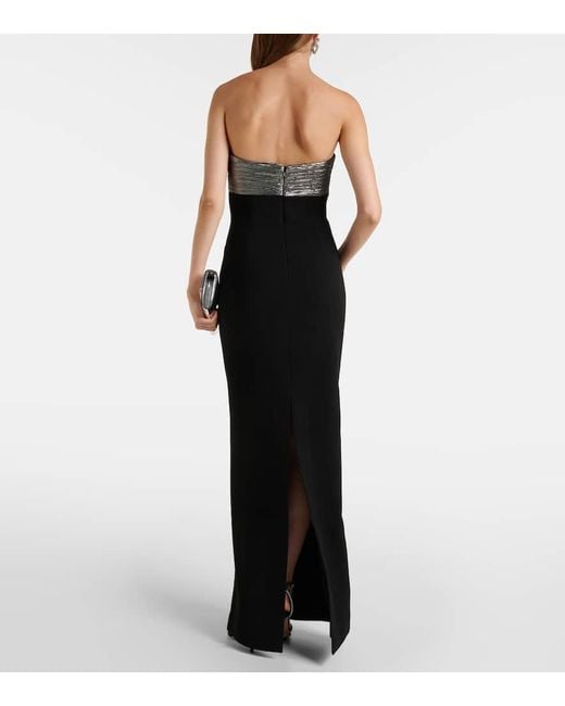 REBECCA VALLANCE 関税込 Lumi floral-applique gown Rebecca Vallance Lumi Floral-Applique Gown in Black | Lyst