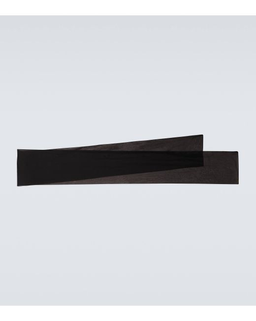 Echarpe en soie Saint Laurent pour homme en coloris Black