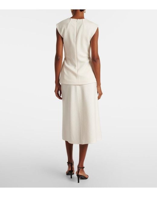 Jil Sander White Draped Top
