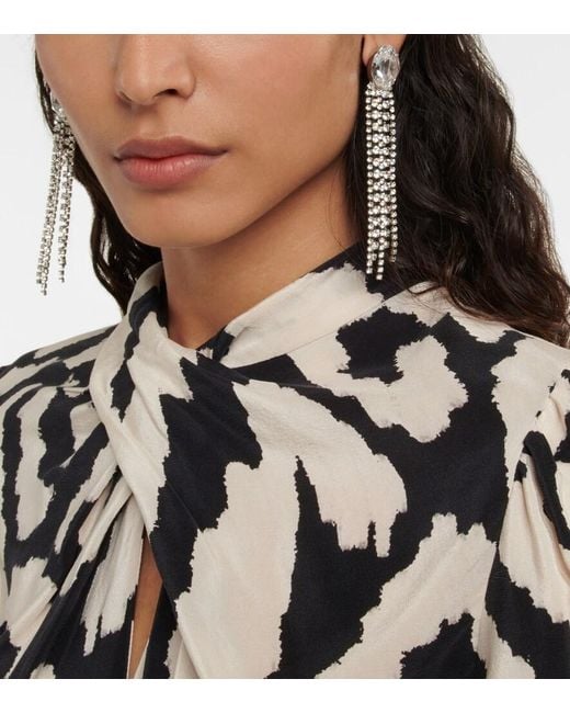 Jennifer Behr White Crystal-embellished Earrings