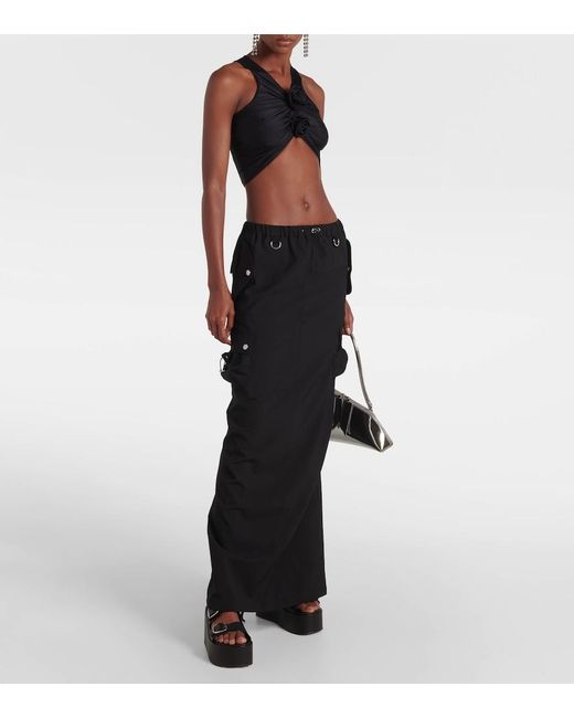 Coperni Black Cargo Maxi Skirt