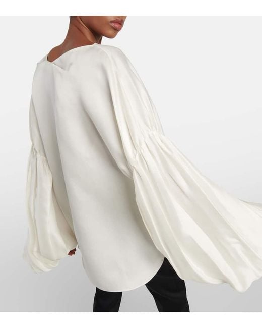 Blusa Quico de seda Khaite de color White