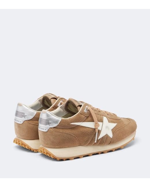Golden Goose Deluxe Brand Natural Running Marathon Suede Sneakers