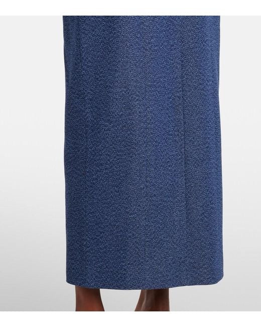 TOVE Blue Alba Strapless Denim Midi Dress