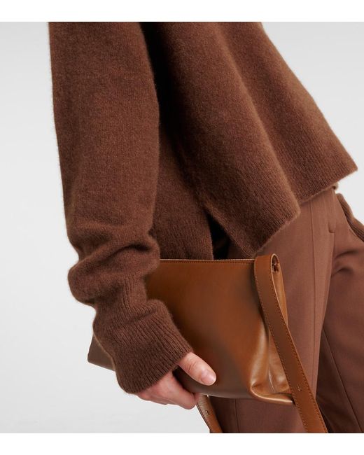 Joseph Brown Cashmere-Blend Turtleneck Sweater