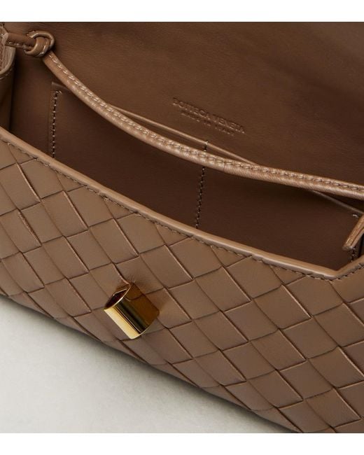 Bottega Veneta Brown Andiamo Intrecciato Leather Clutch