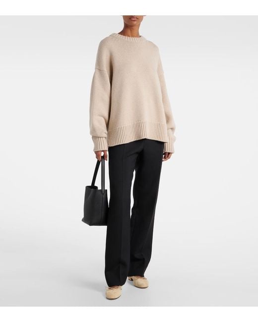 The Row Natural Awar Suede Ballet Flats