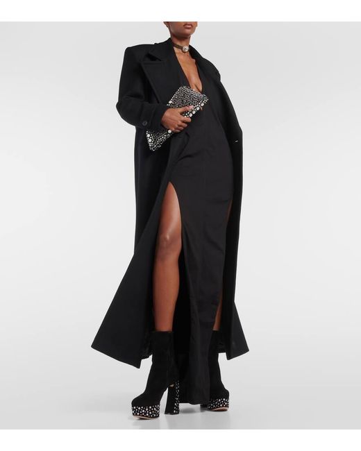 Gianvito Rossi Black Crystal Holly Suede Platform Ankle Boots