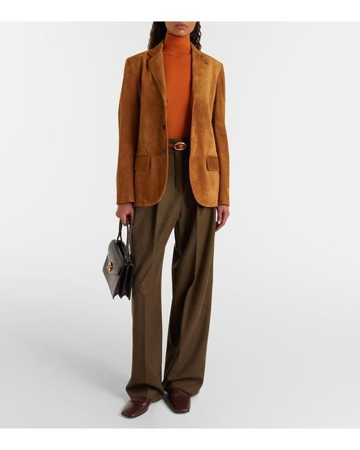 Loro Piana Brown Suede Blazer