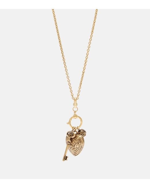 Chloé Metallic Chateau Treasures Pendant Necklace