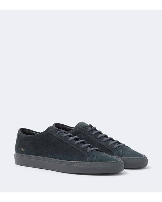 Common Projects Blue Achilles Suede Sneakers for men