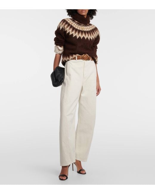 Polo Ralph Lauren Brown Wool-blend Turtleneck Sweater