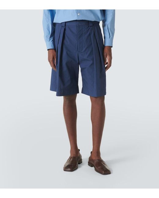 King & Tuckfield Blue Classic Cotton Chino Shorts for men
